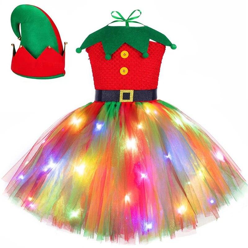 Light Up Christmas Elf Dress - My Fancy Dress Box