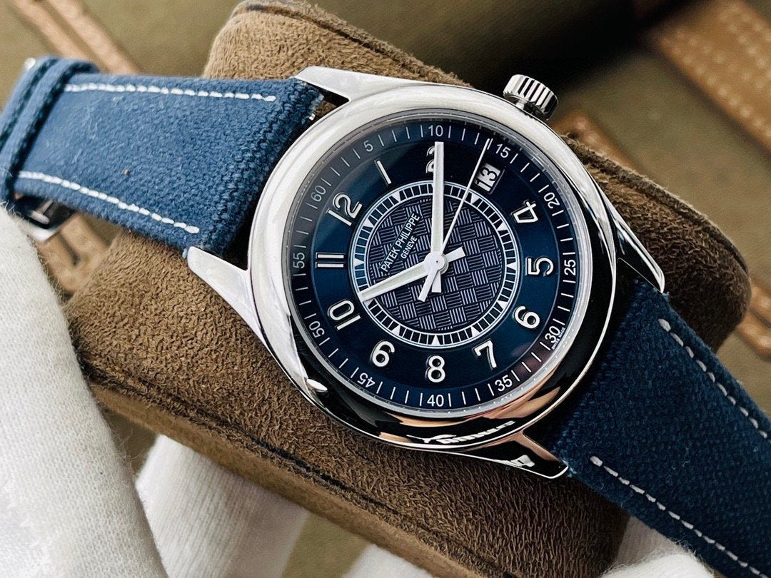 PATEK CALATRAVA 40MM STAINLESS STEEL BLUE DIAL REF6007A-001