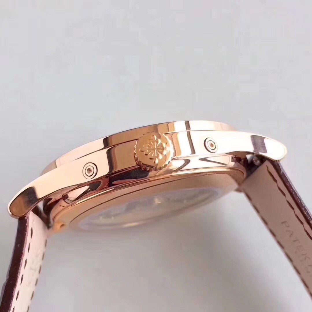 PATEK CALATRA MOONPHSE ANNUAL CALENDAR ROSE GOLD WHITE DIAL