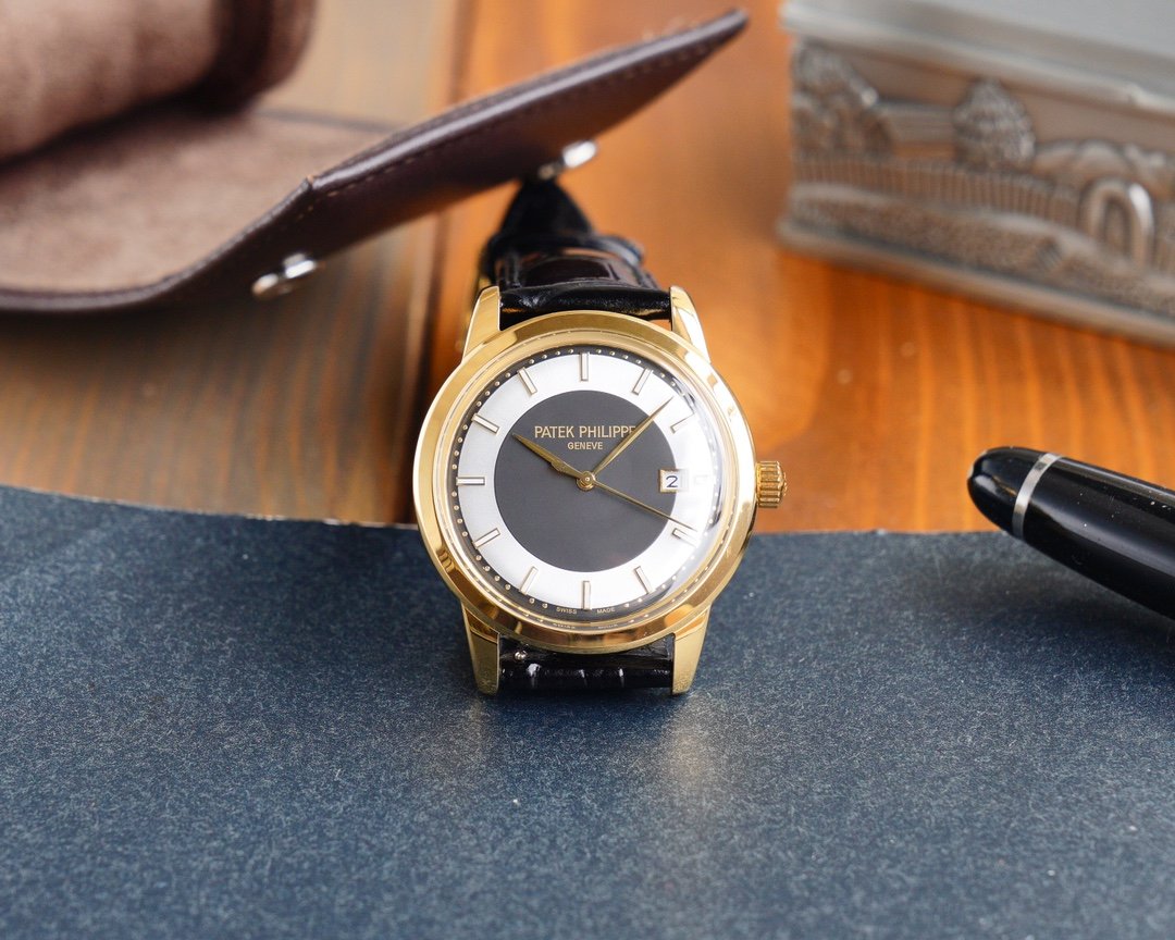 PATEK CALATRAVA 40 GOLD CASE BLACK DIAL