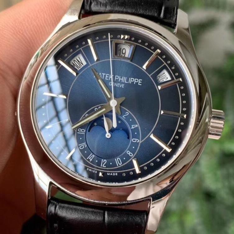 PATEK ANNUAL CALENDAR WHITE GOLD BLUE DIAL