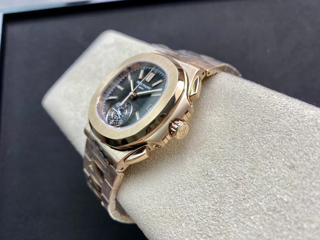 PATEK NAUTILUS 5980/1AR-001 CHRONOGRAPH BLUE DIAL