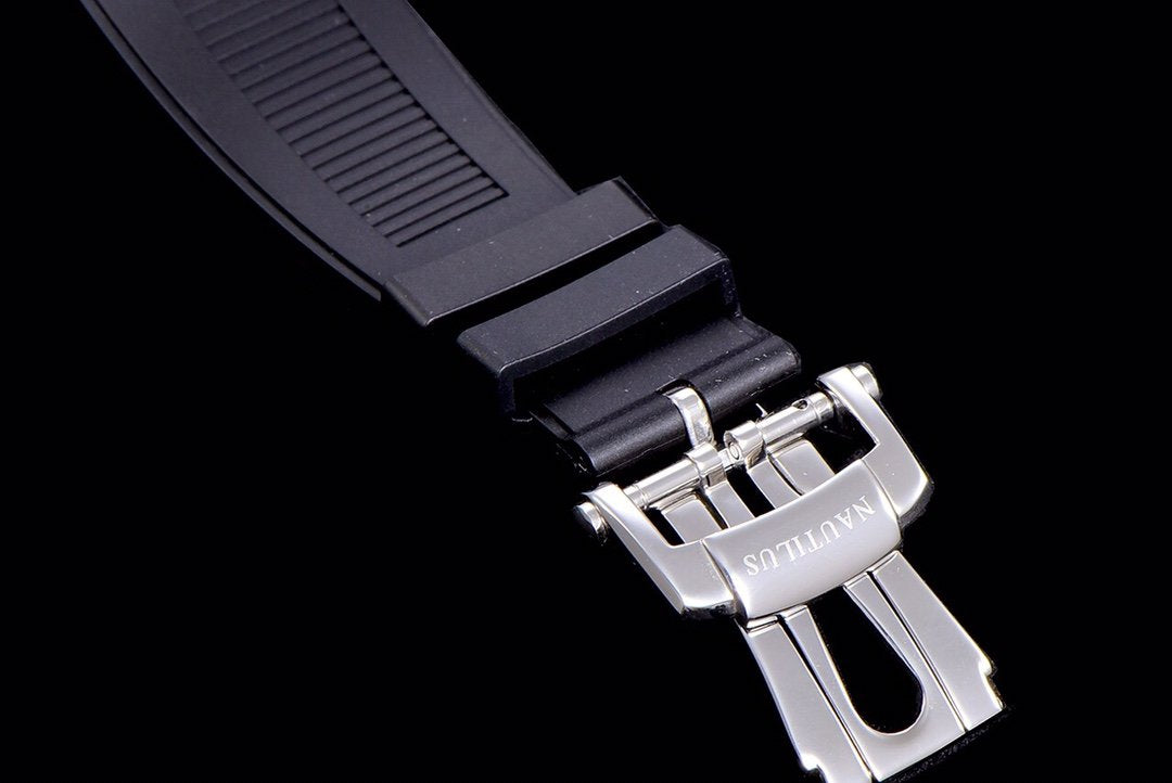 PATEK NAUTILUS MOONPHASE ANNUAL CALENDAR WHITE DIAL RUBBER