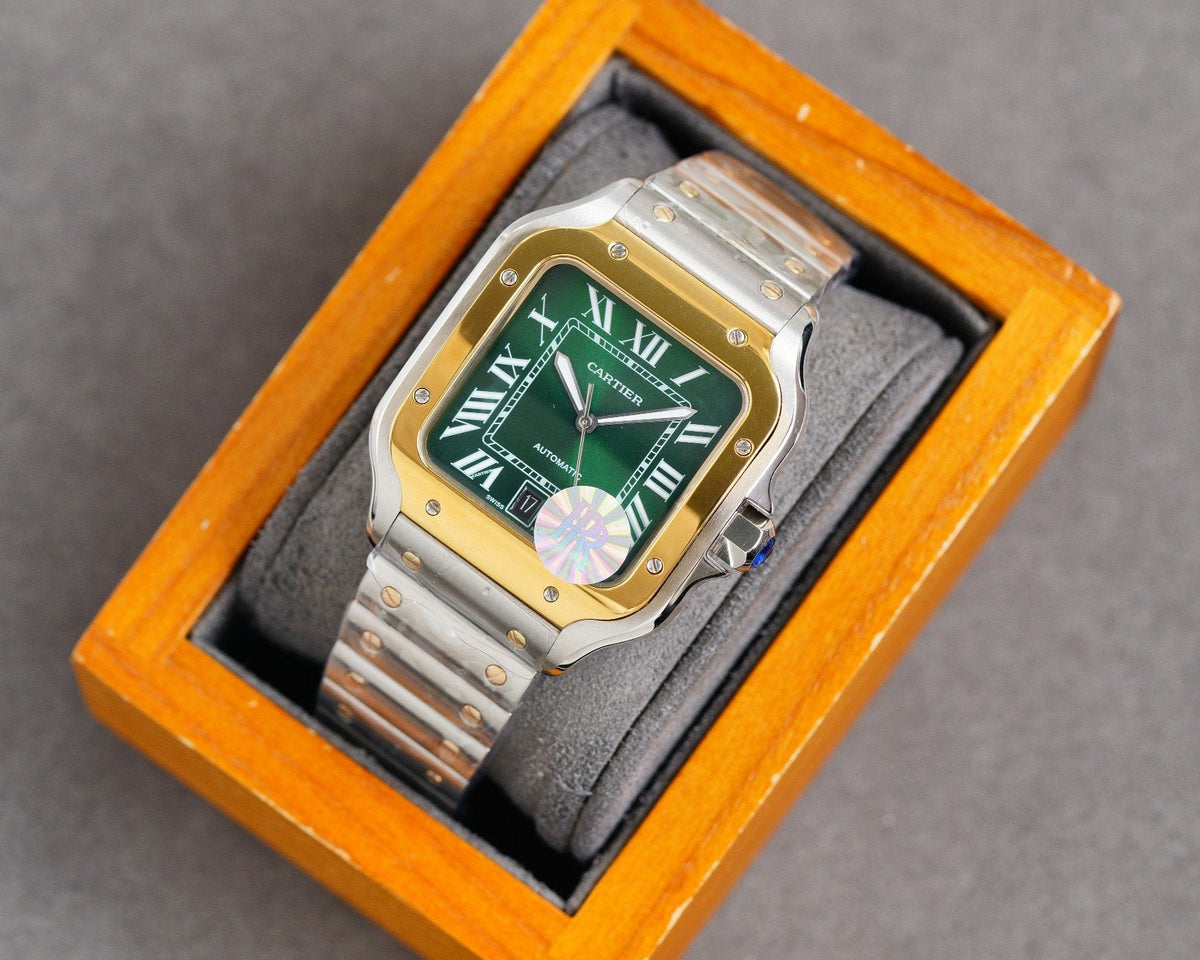 SANTOS 40MM TWO-TONE GREEN DIAL LIMITED EDITION