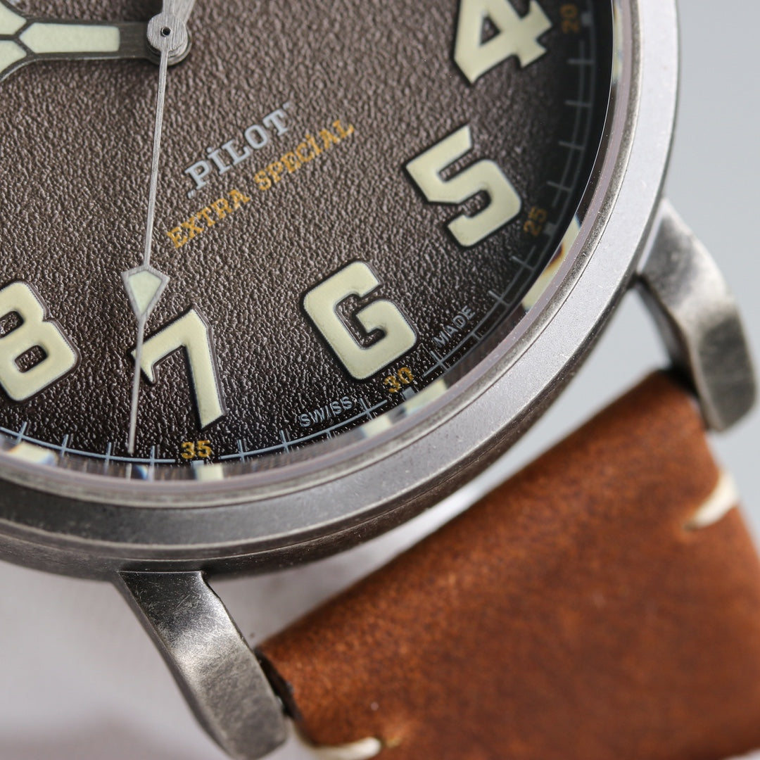 PYLOT TYPE 20 45MM STEEL BROWN DIAL