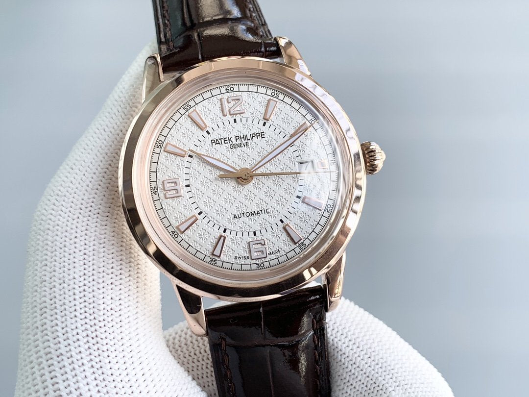 PATEK CALATRAVA 40 ROSE GOLD CASE WHITE DIAL