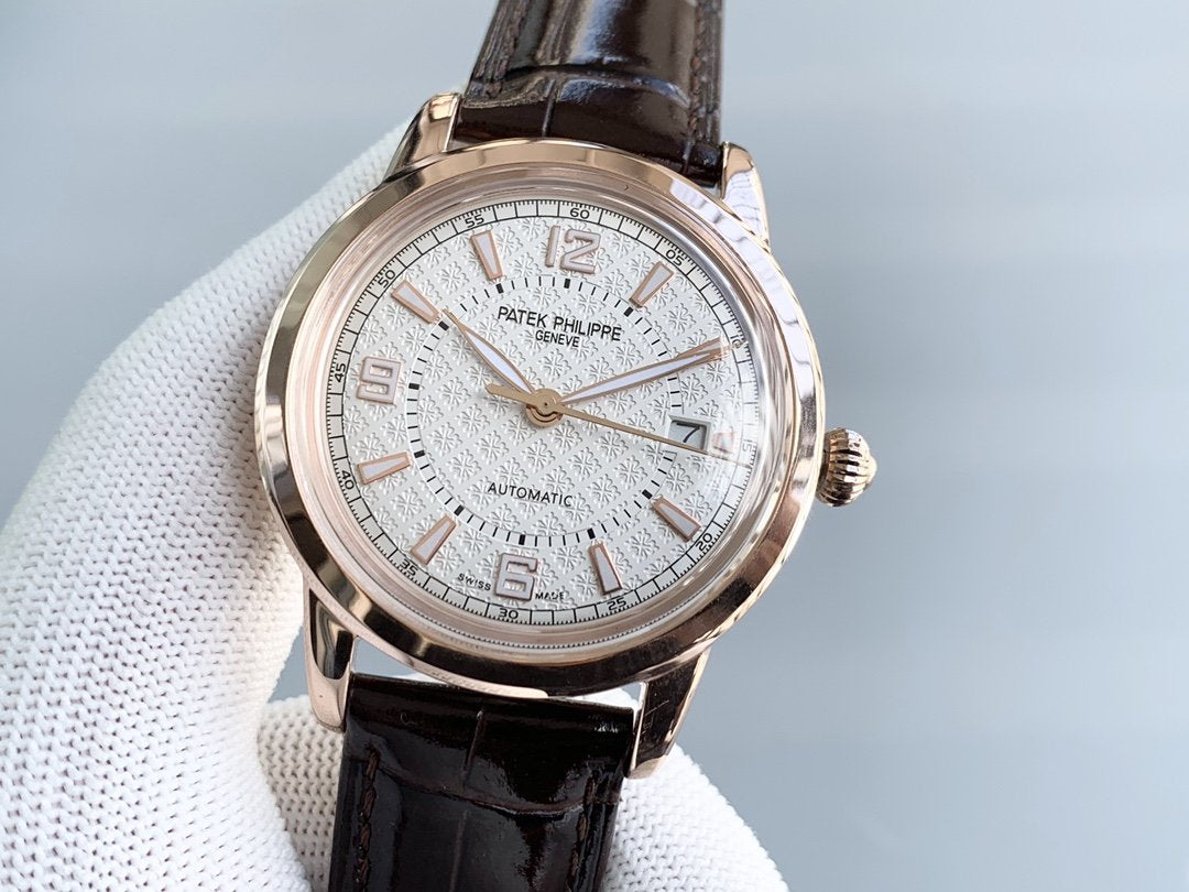 PATEK CALATRAVA 40 ROSE GOLD CASE WHITE DIAL