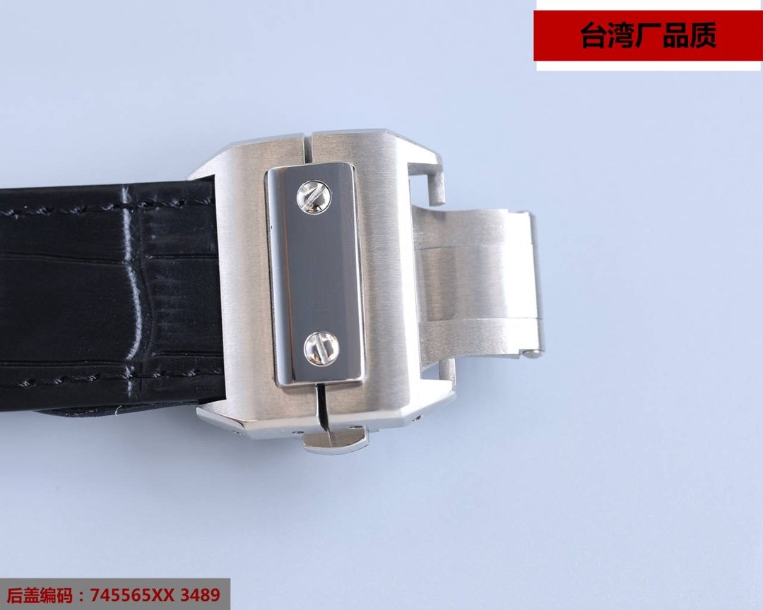SANTOS 100XL 42MM DIAMOND STEEL CASE