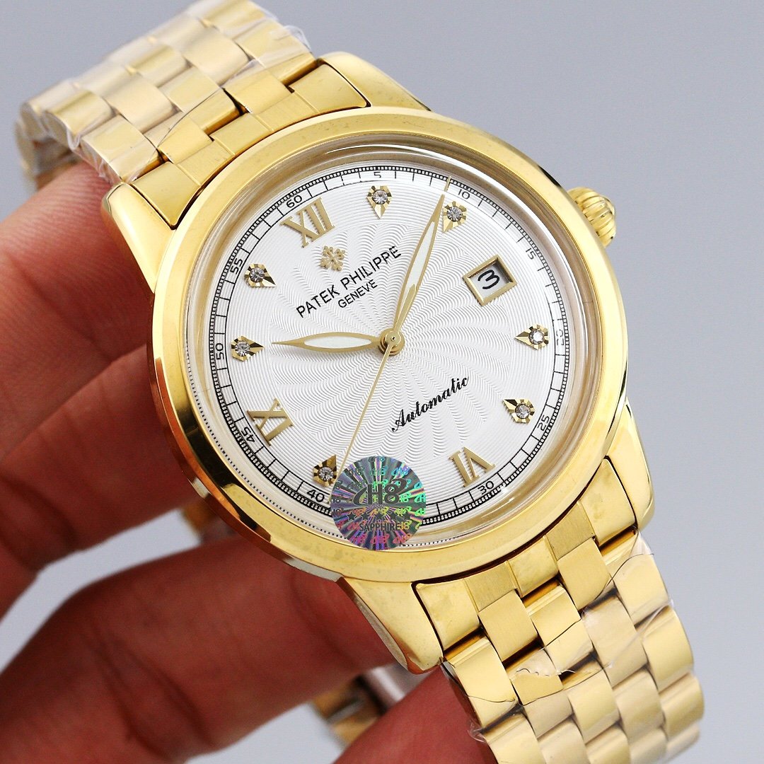 PATEK CALATRAVA 40MM GOLD CASE WHITE DIAL
