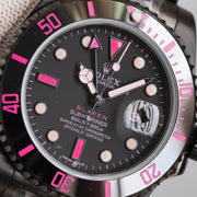 SUBMARINER CUSTOM BLAKEN BLACK PINK NUMERALS