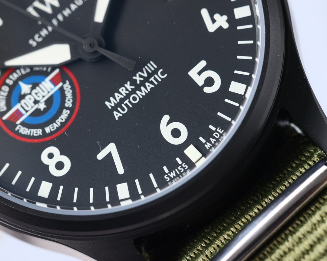 PILOT TOPGUN 41MM BLACK CERAMIC KHAKI TEXTILE
