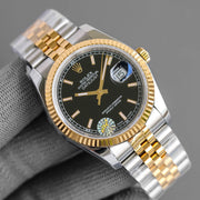 DATEJUST 36MM TWO-TONE BLACK DIAL JUBILEE