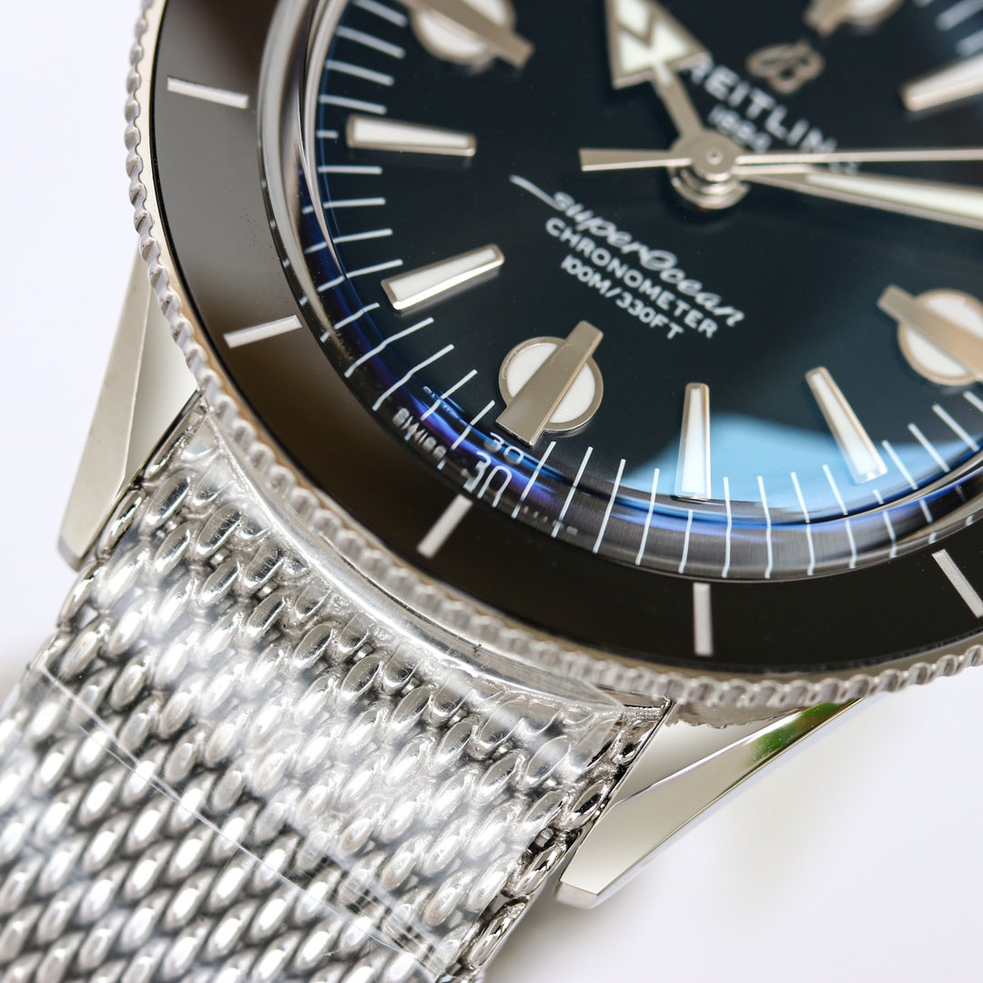 SUPEROCEAN HERITAGE 44MM STEEL CASE BLACK CERAMIC