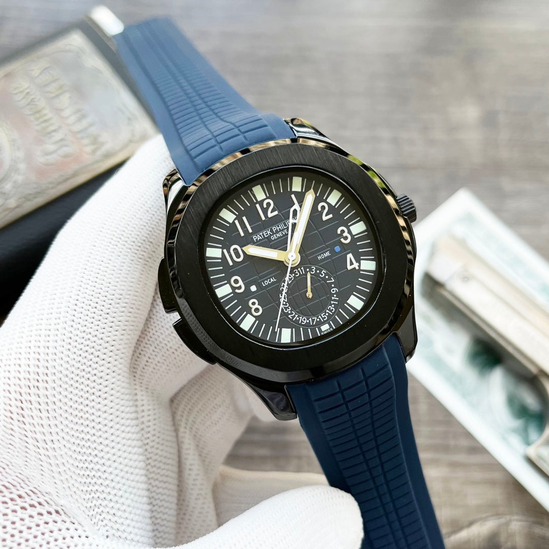 NAUTILUS TRAVELTIME BLACK CASE 42MM