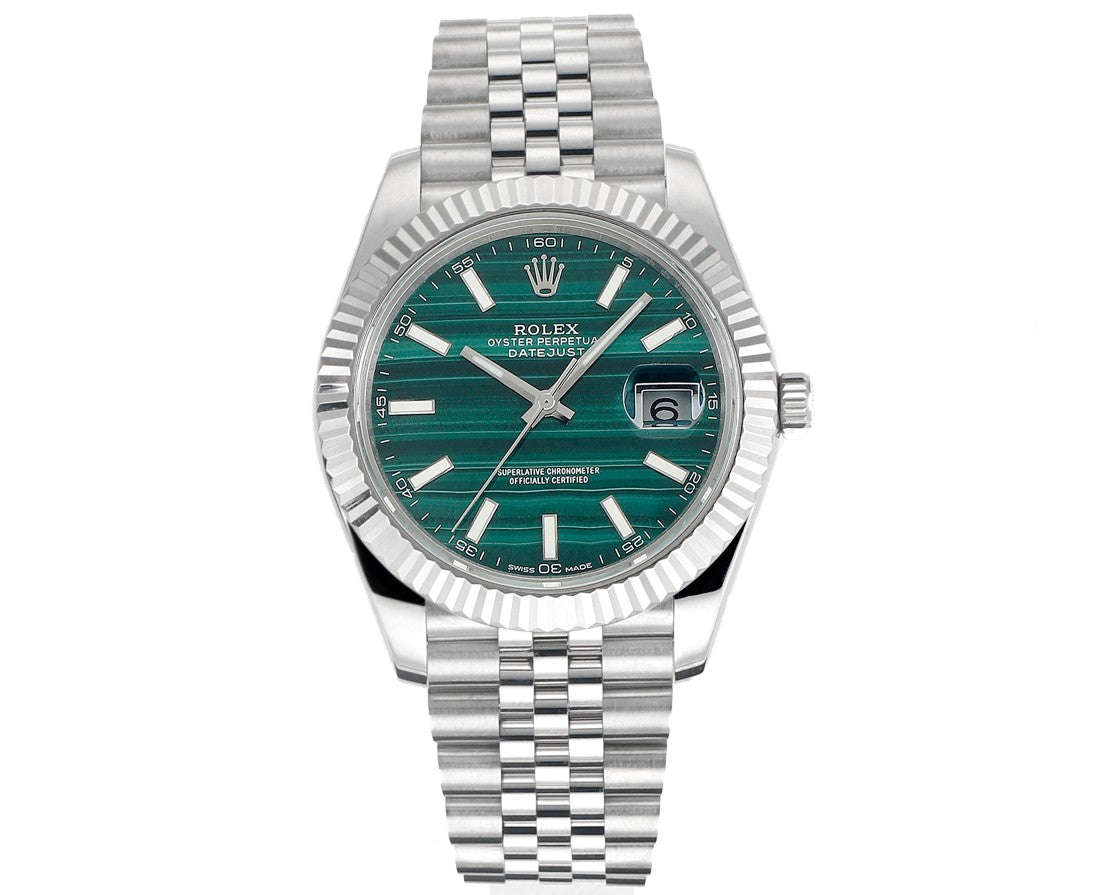 DATEJUST 41MM CUSTOM STEEL CASE MALACHITE DIAL