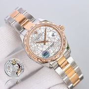 DATEJUST 31 TWO-TONE PINK GOLD STEEL GREY DIAL