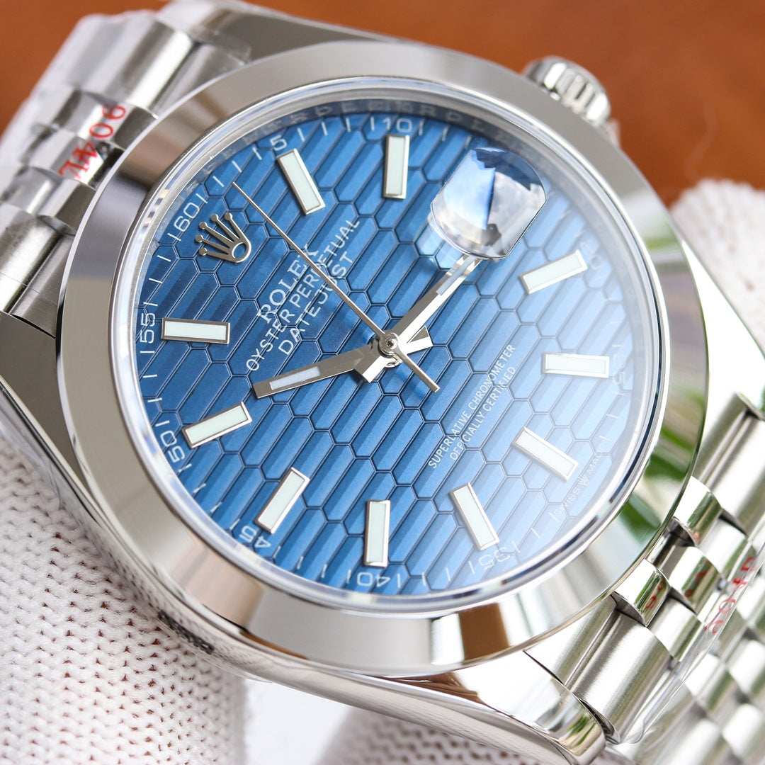 DATEJUST 41M MOOTH BEZEL FLUTED DIAL