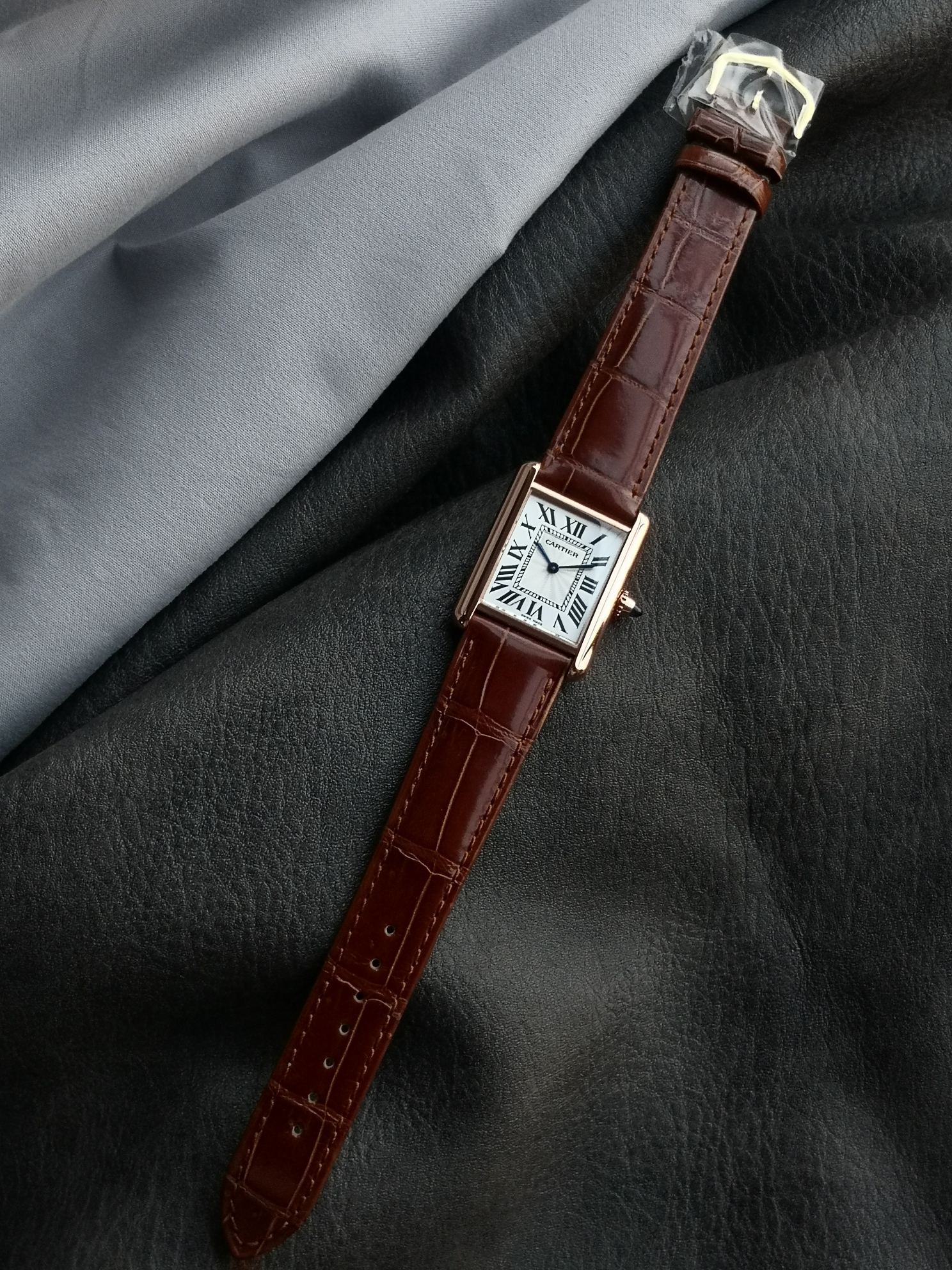 TANK MUST PINK GOLD BURGUNDY LEATHER