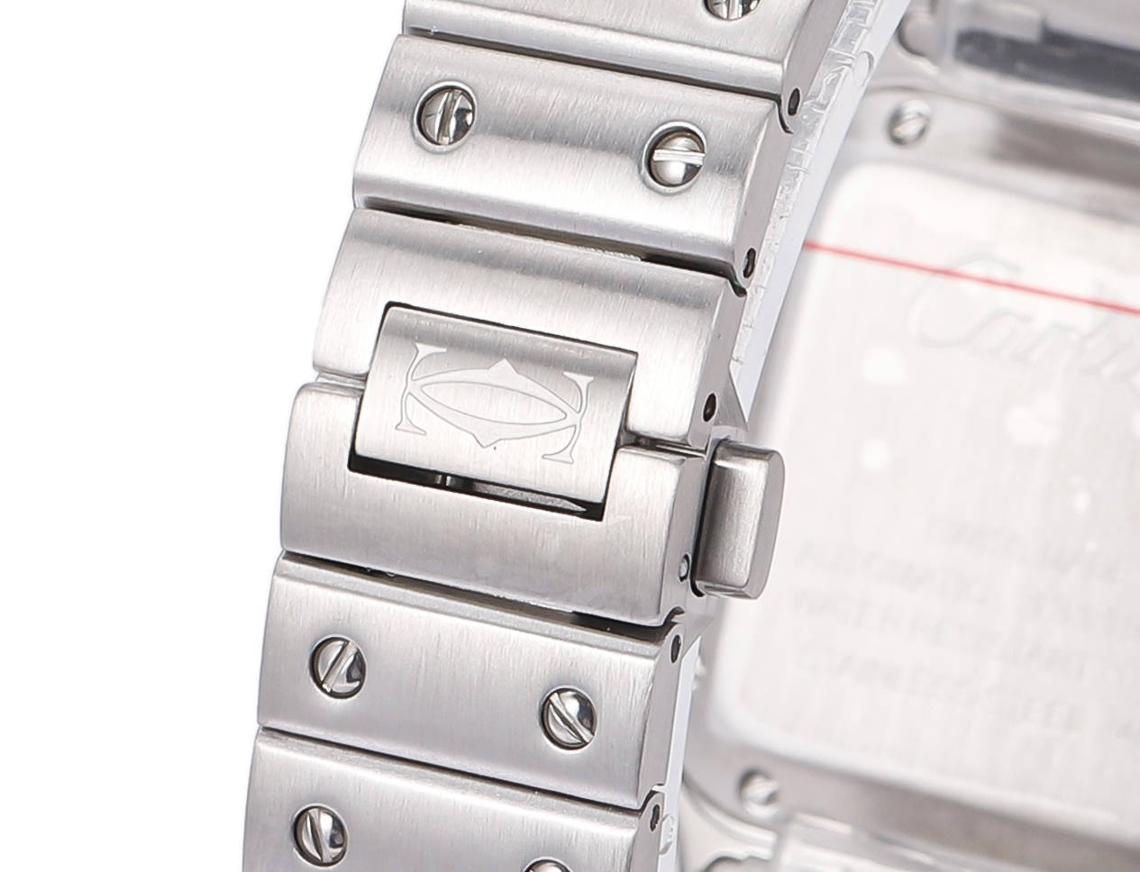 SANTOS LADY 35.1MM STEEL CASE BLUE DIAL
