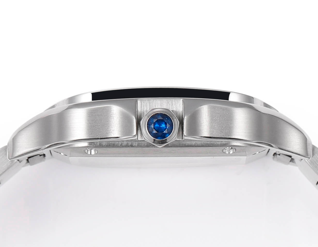 SANTOS LADY 35.1MM STEEL CASE BLUE DIAL