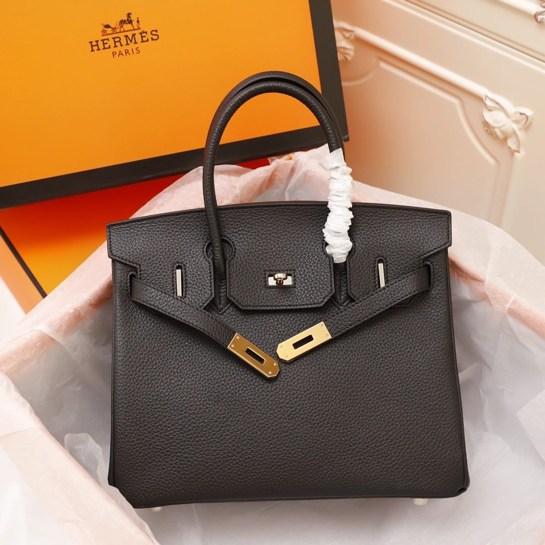 HM BIRKIN BAG 35 BLACK TOGO GOLD HARDWARE