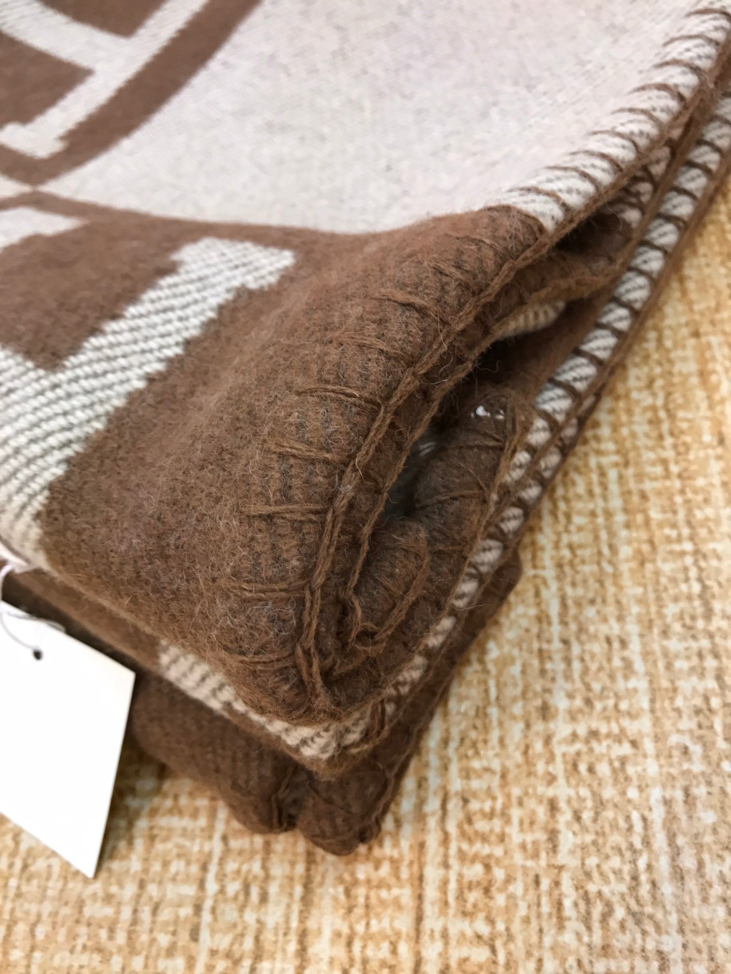 HM Avalon Blanket Brown Mix Gray Cashmere Wool 762022