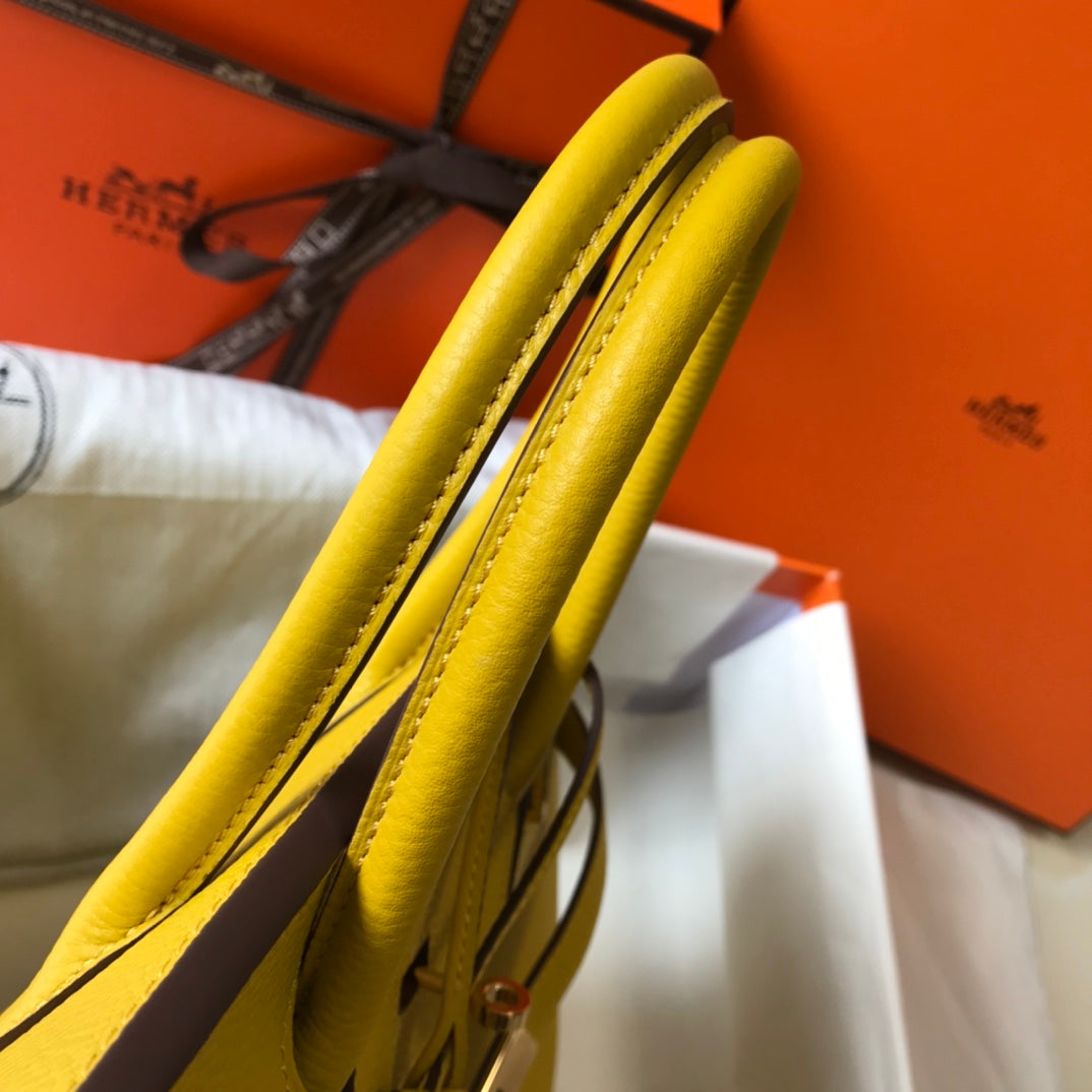 HM BIRKIN AMBER YELLOW TOGO LEATHER GOLD HARDWARE