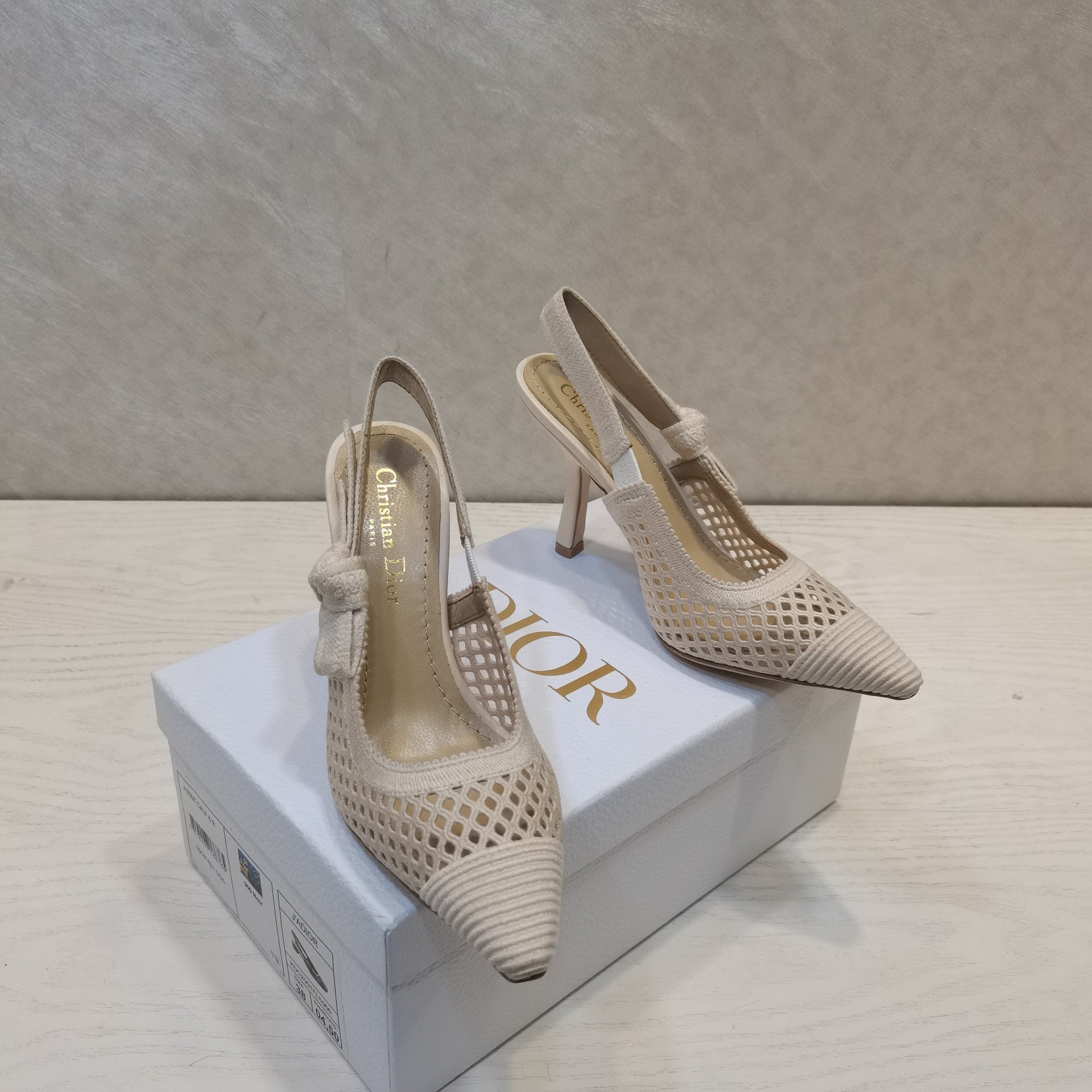 CD 25 J'Adior Slingback Heel Mesh and Leather 237890
