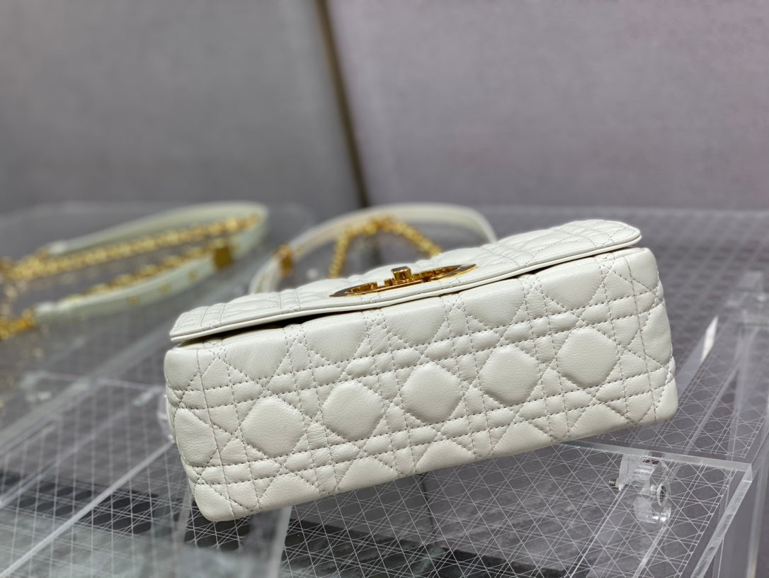 medium caro 25.5 white calfskin