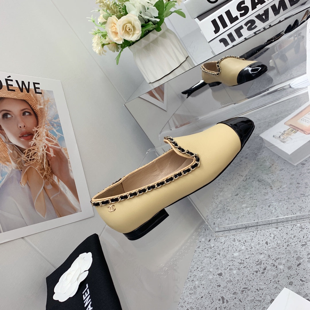Chanel 2026 Chain Trim Loafers Sheepskin 162112