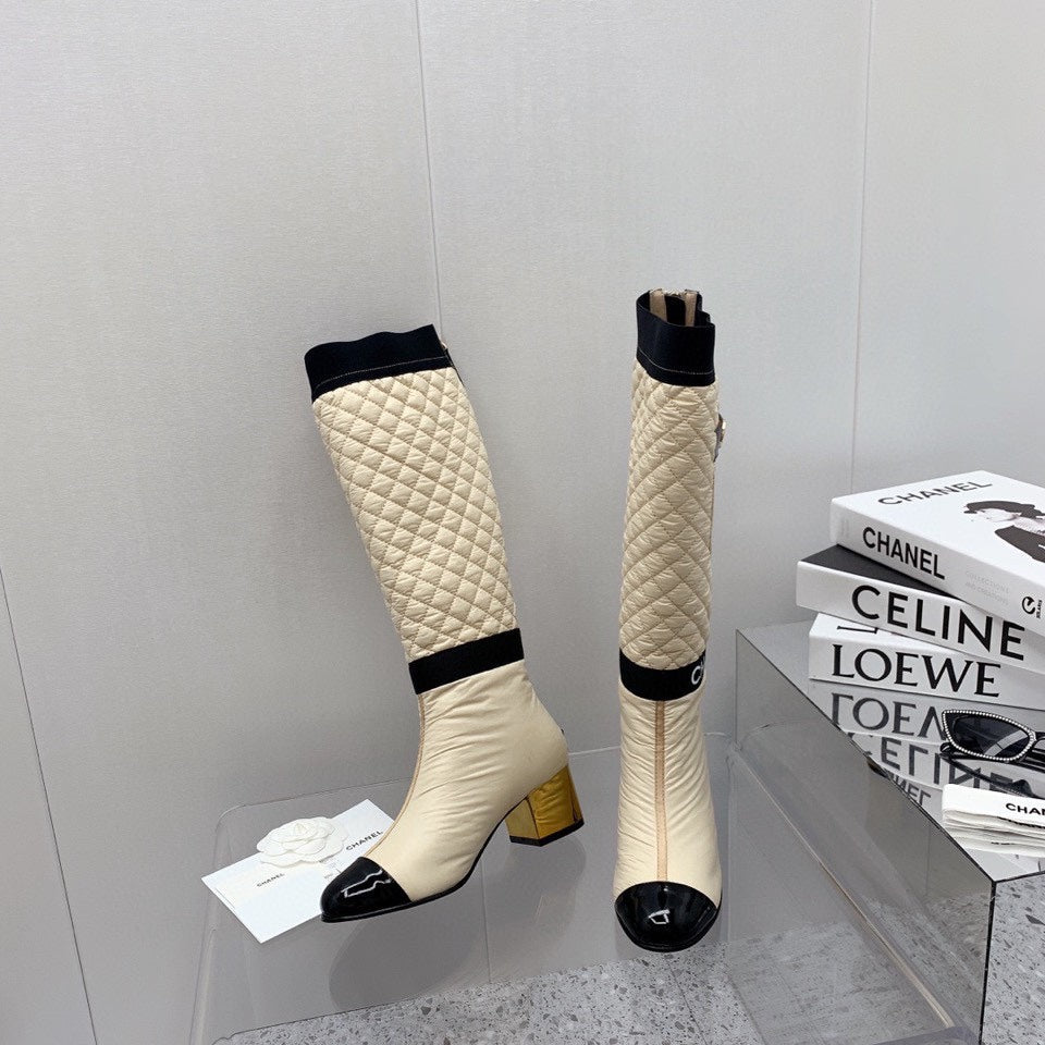 Chanel 2026 Knee-High Boots 50mm Fabric 162205