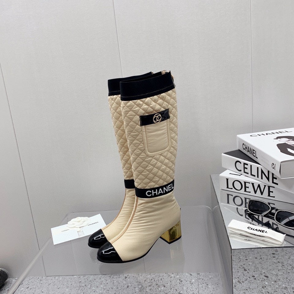 Chanel 2026 Knee-High Boots 50mm Fabric 162205