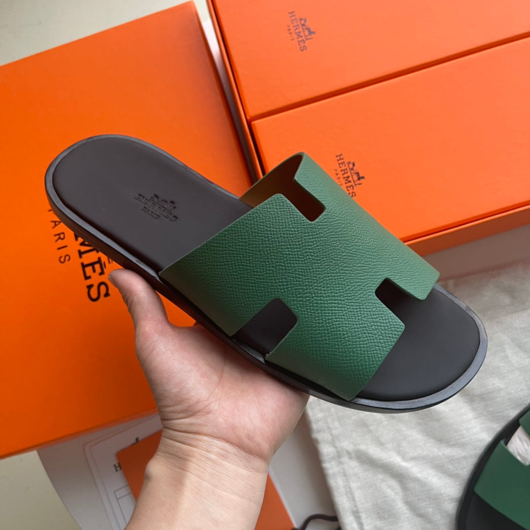 HM Men's Izmir Slide Green Sheepskin 538563