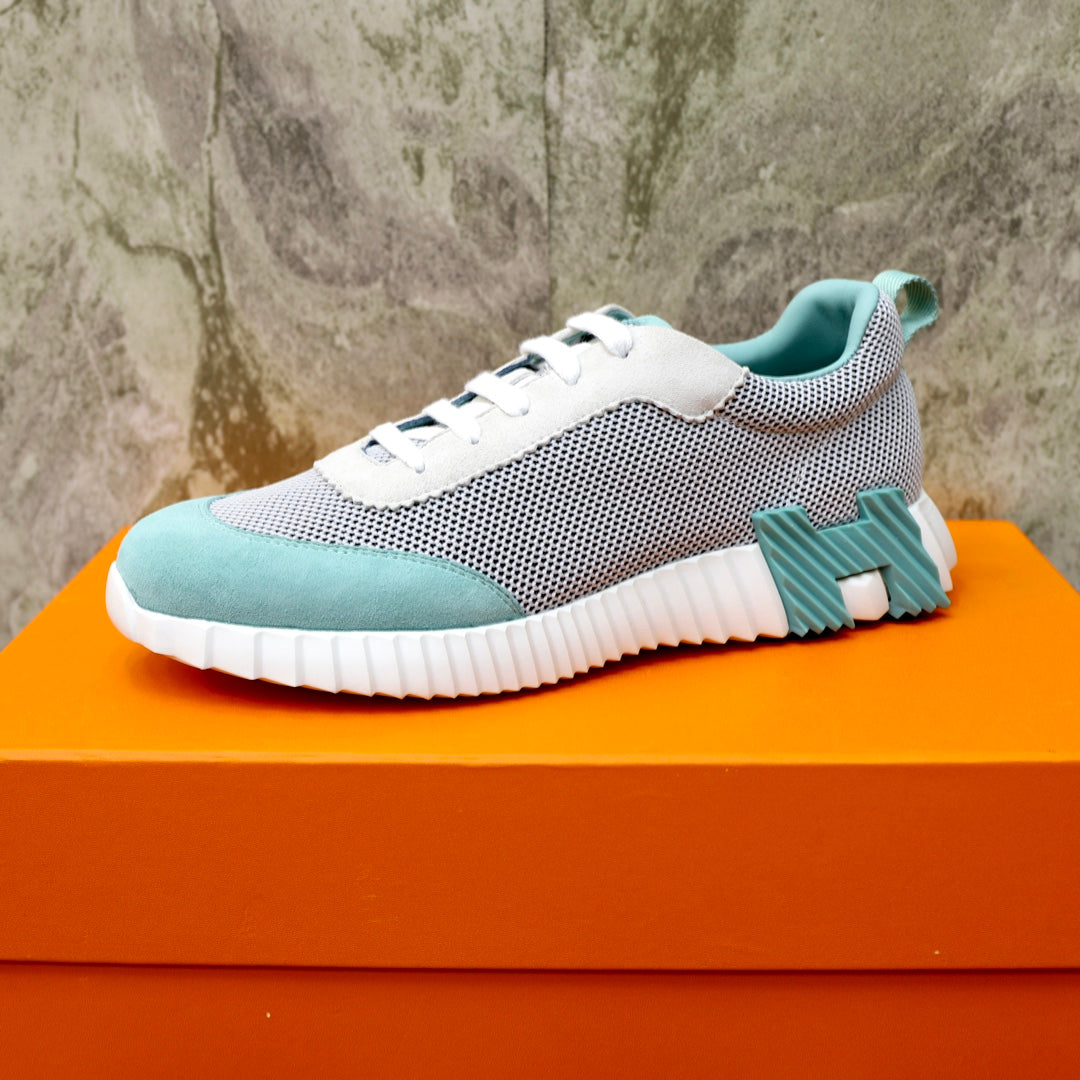 HM BOUNCING SNEAKER SKY AND GRAY BREATHABLE FABRIC