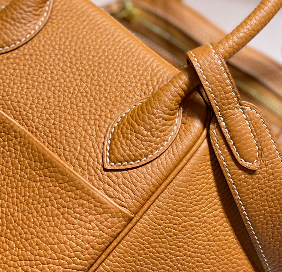 HM LINDY 30 BAG ORANGE TAURILLON CLEMENCE LEATHER