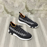 HM FLEX SLIP-ON SNEAKER BLACK AND WHITE WOVEN FABRIC