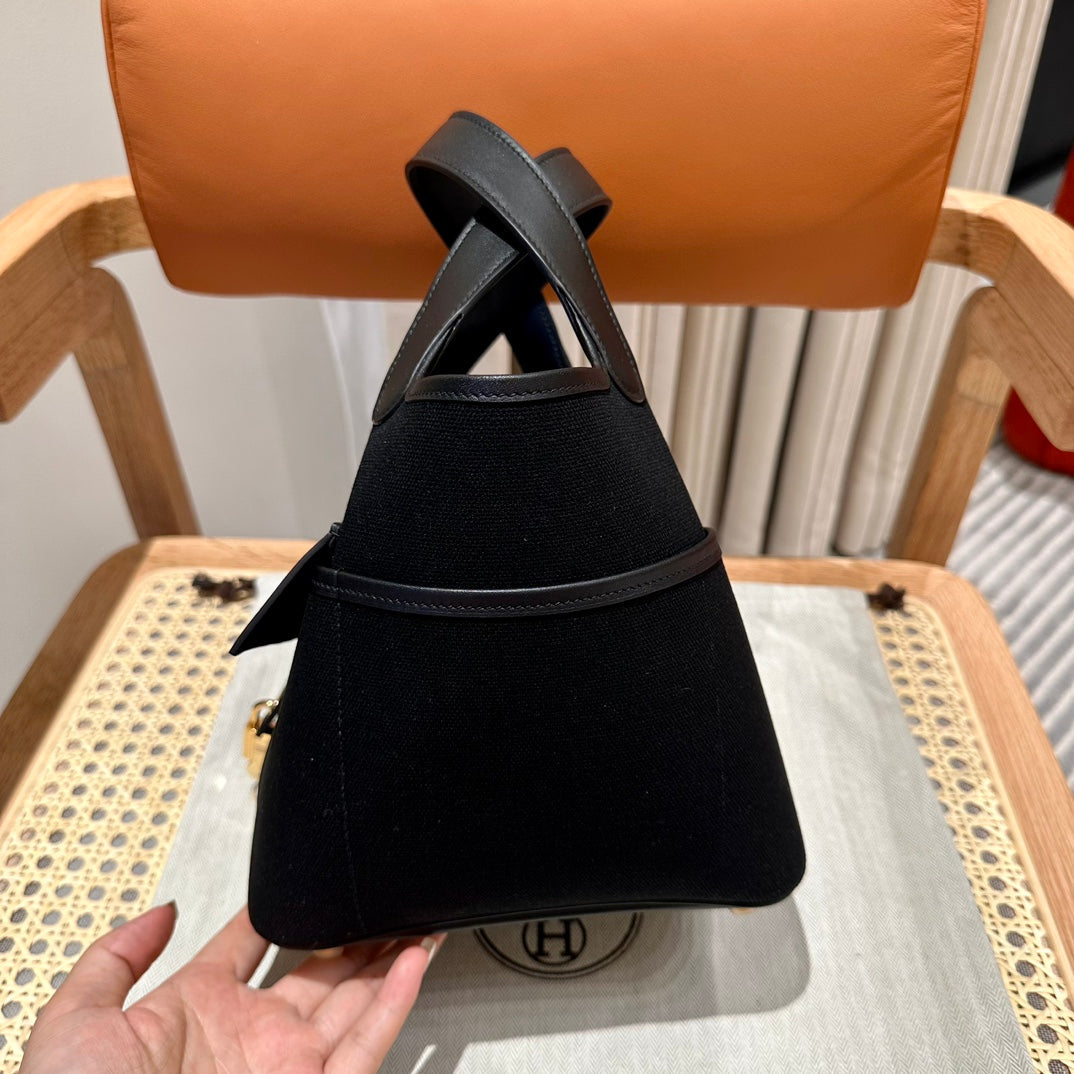 High-end Hermes 2026 Picotin Lock 18 Pocket Bag Canvas/Swift Calfskin 1