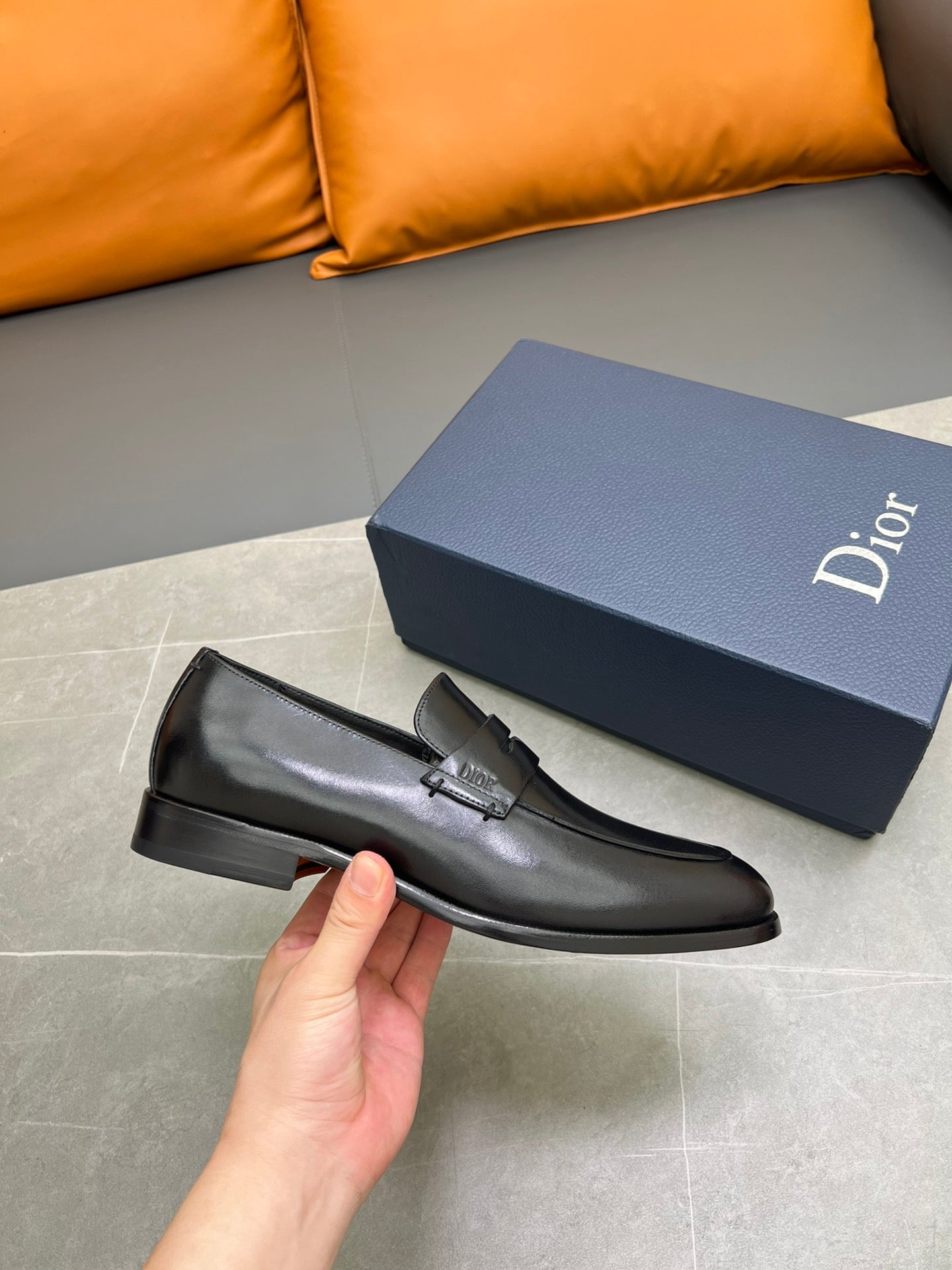 CD GRANVILLE LOAFER BLACK POLISHED CALFSKIN