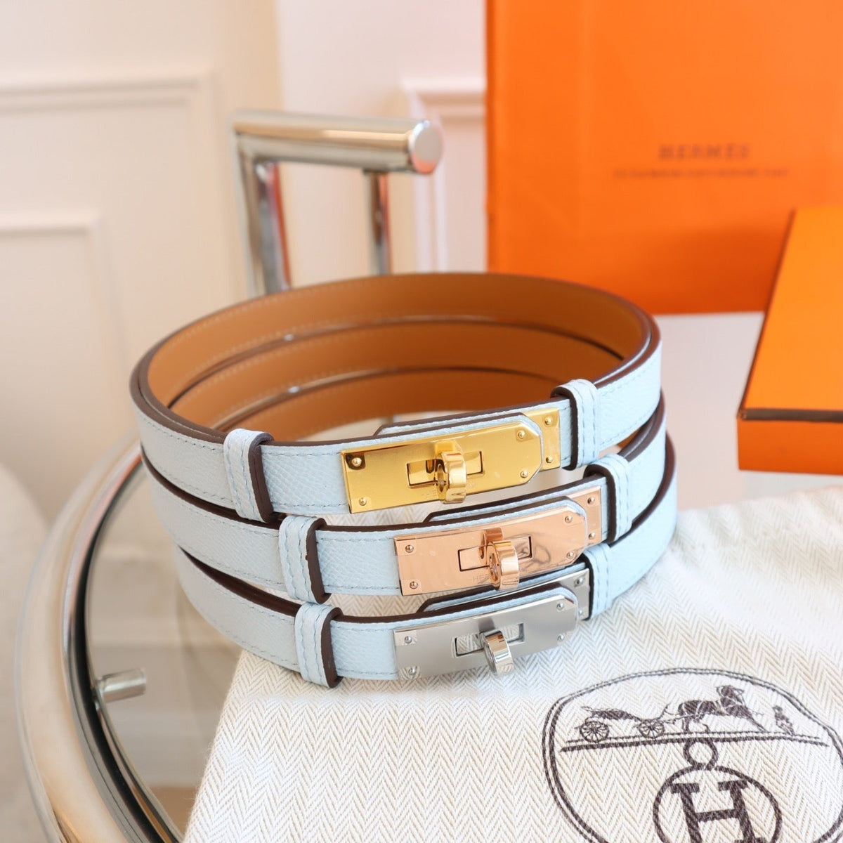 hm kelly belt 18mm cloud blue epsom leather