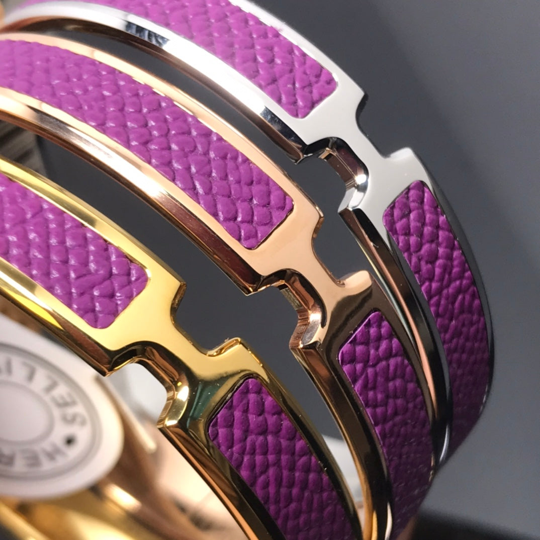 H Pig Nose Purple Bracelet