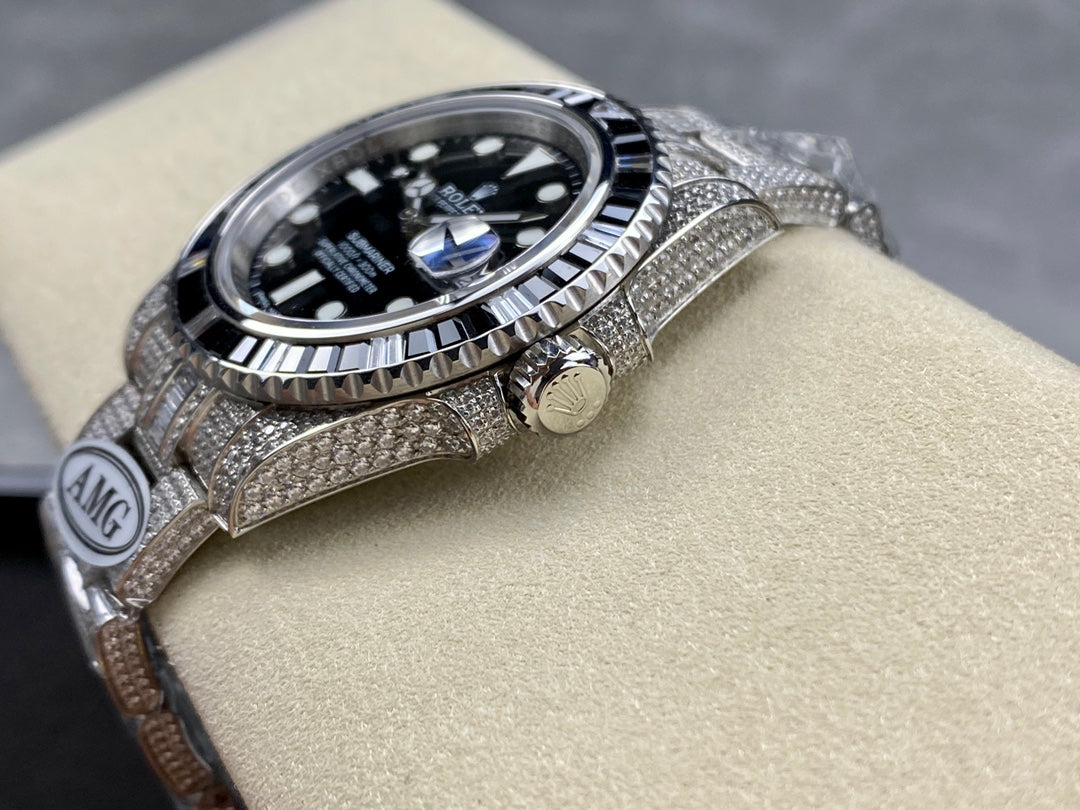 Rolex Submariner Date Black Dial Full Diamond