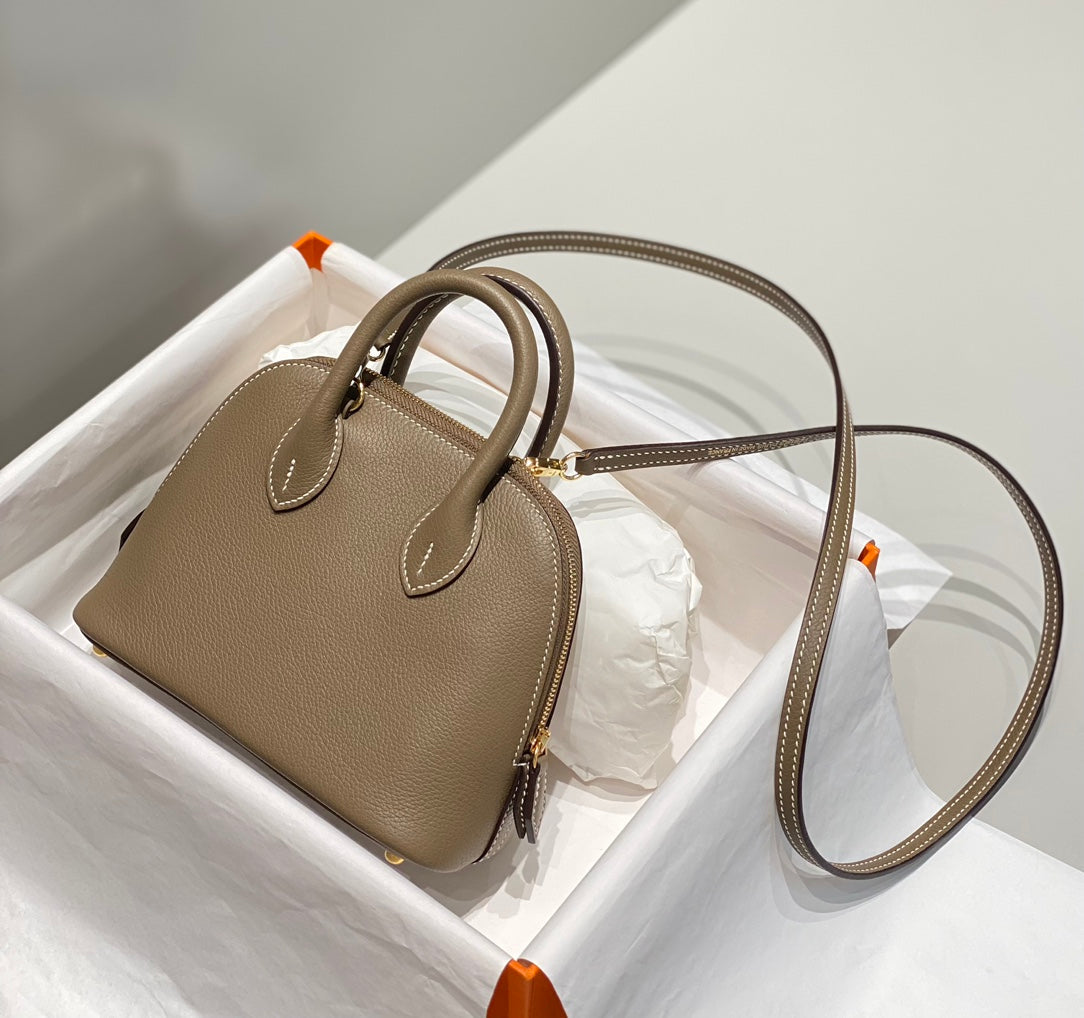 High-end Hermes 2026 Bolide Bowling Bag 18cm Evercolor Leather 1