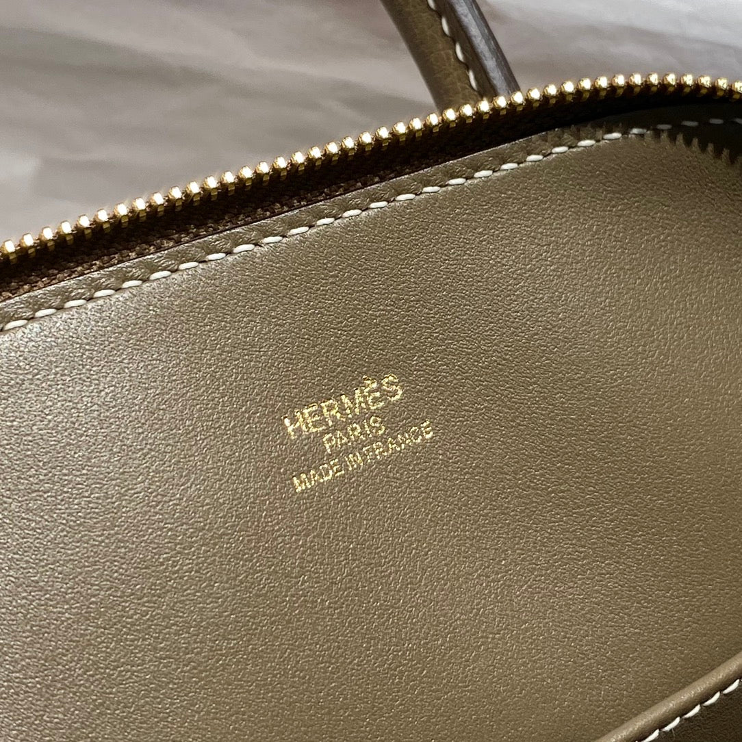 High-end Hermes 2026 Bolide Bowling Bag 18cm Evercolor Leather 1