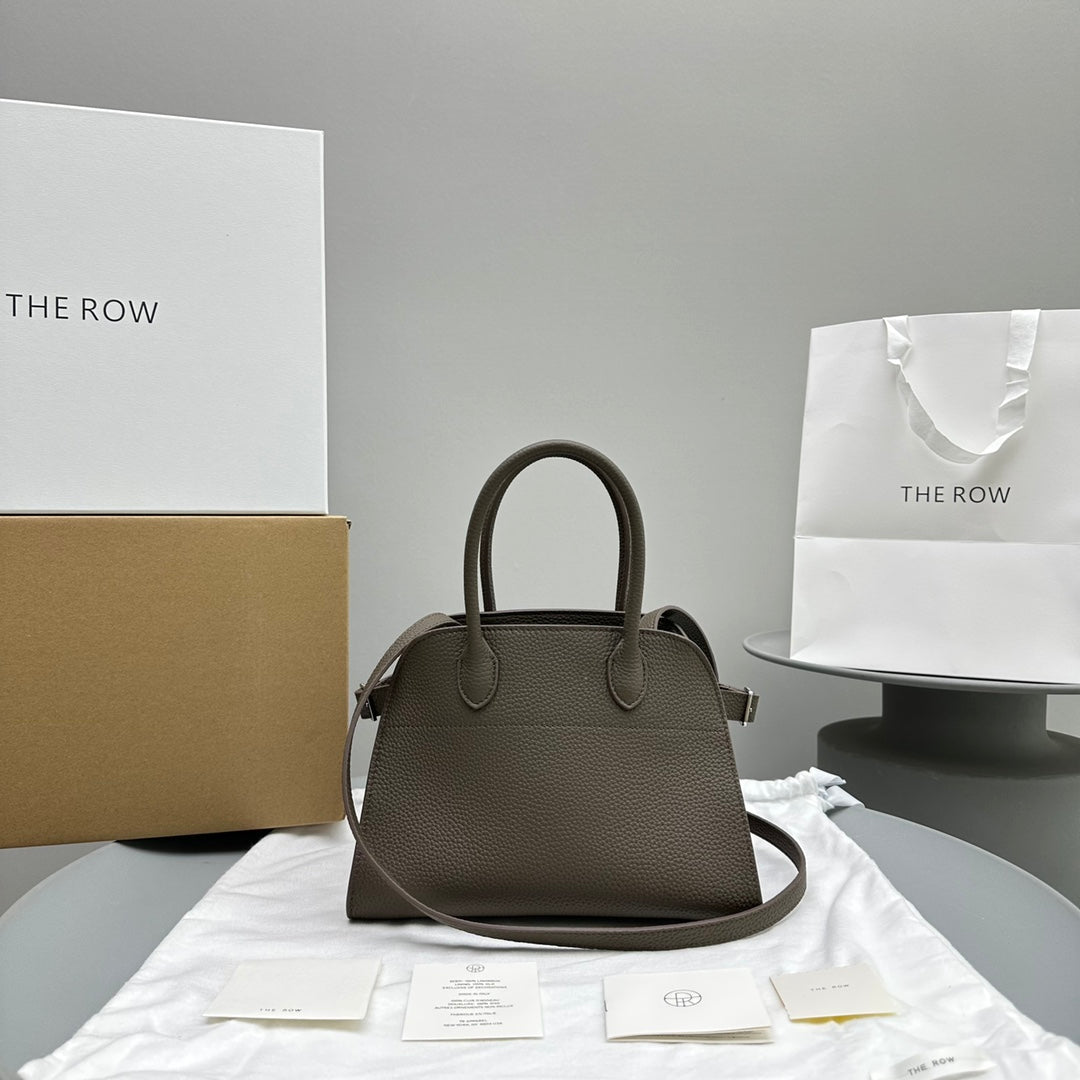 The Row Margaux 10 26cm Tote Bag In Grained Calfskin