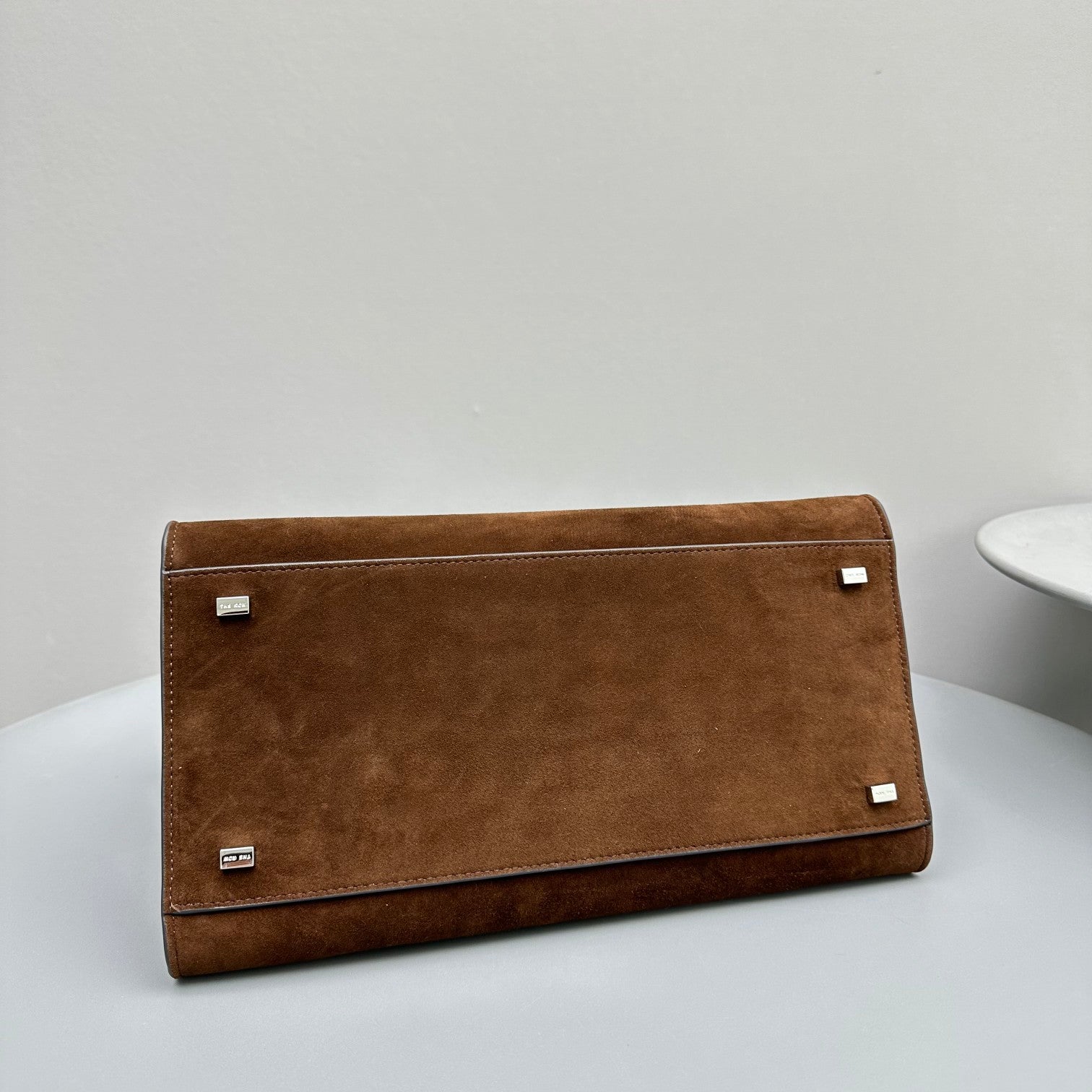 The Row Margaux 12 32cm Tote Bag In Suede