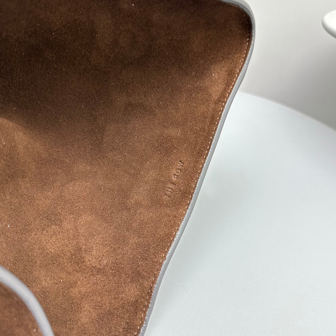 The Row Margaux 15 38cm Tote Bag In Suede