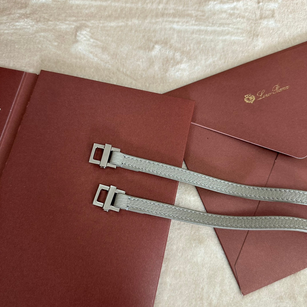 EXTRA POCKET BACKPACK L23.5 IN PEARL GRAY CALFSKIN WITH SILVER HARDWARE