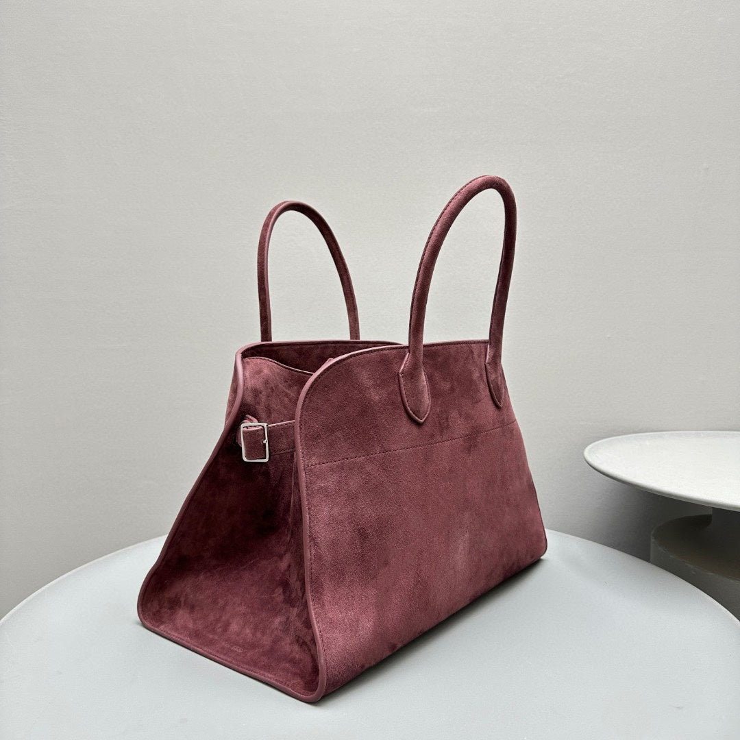 The Row Margaux 15 38cm Tote Bag In Suede