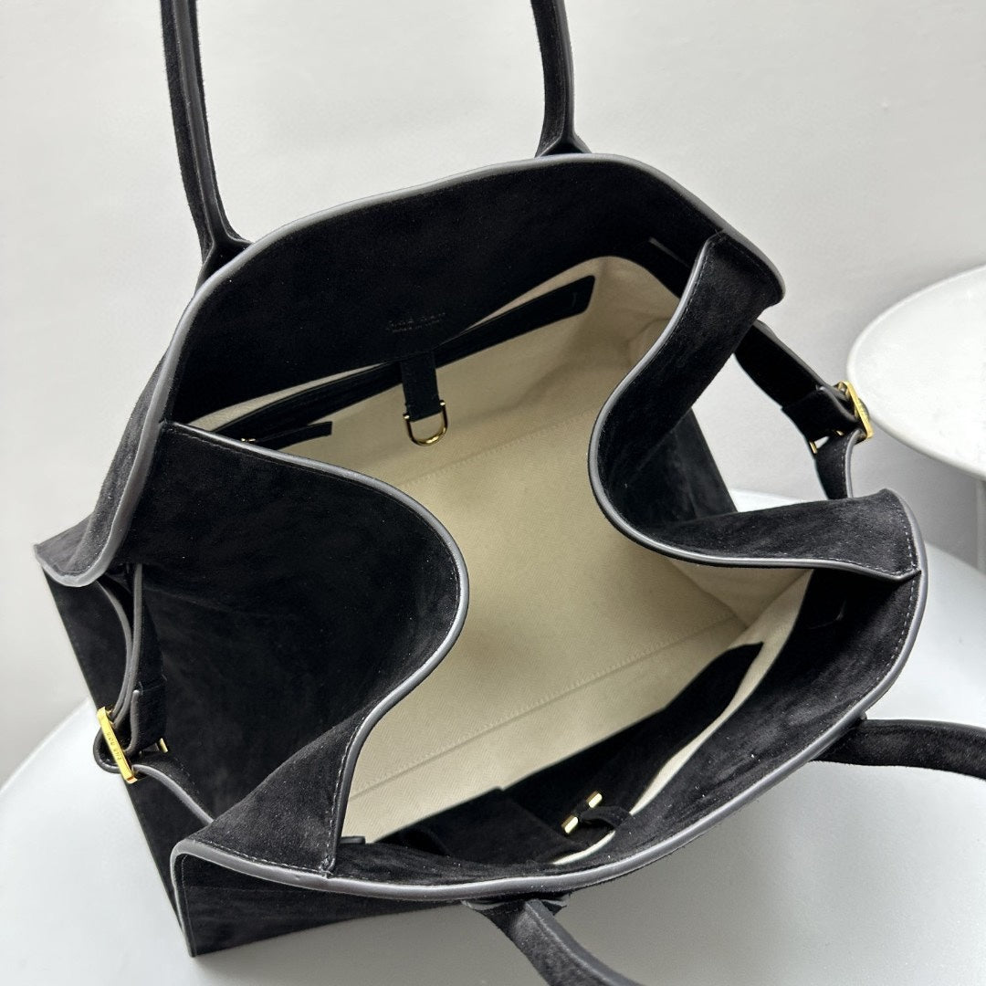 The Row Margaux 15 38cm Tote Bag In Suede