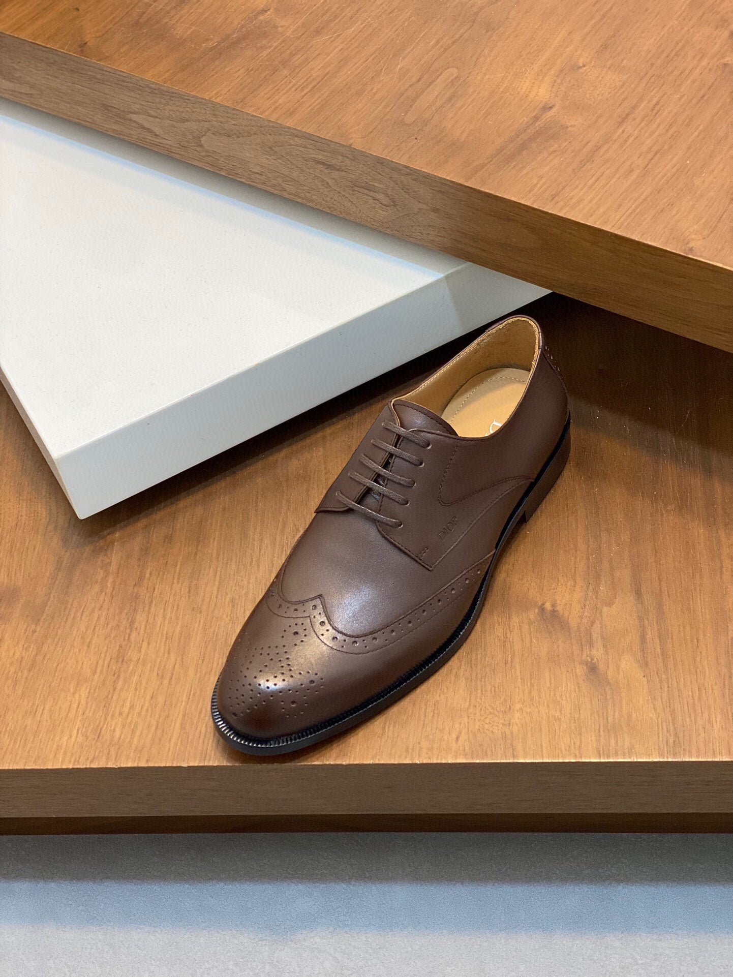 CD POINED TOE LONDON OXFORD CEDAR CALFSKIN